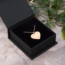Load image into Gallery viewer, Engraved Silver Heart Necklace