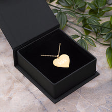Load image into Gallery viewer, Engraved Silver Heart Necklace