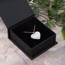 Load image into Gallery viewer, Engraved Silver Heart Necklace